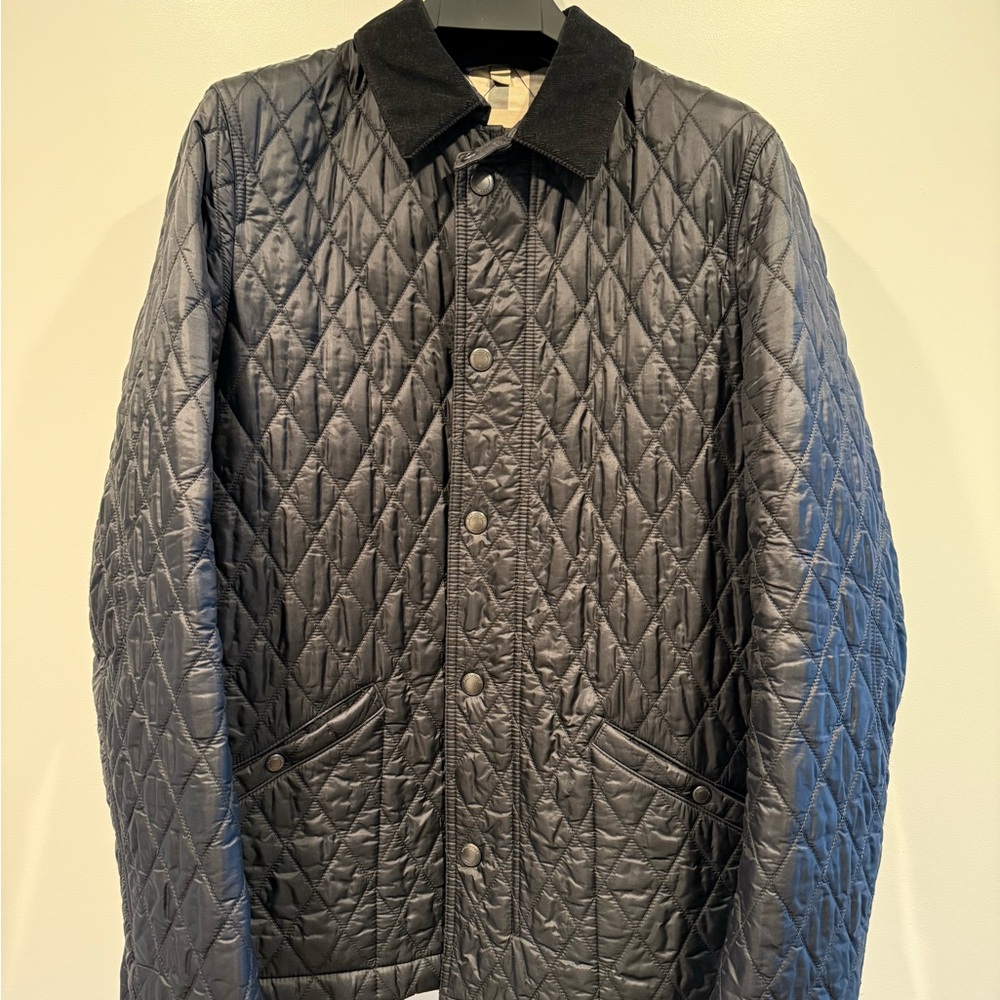Burberry Men's Quilted Black Jacket